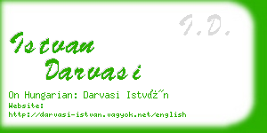 istvan darvasi business card